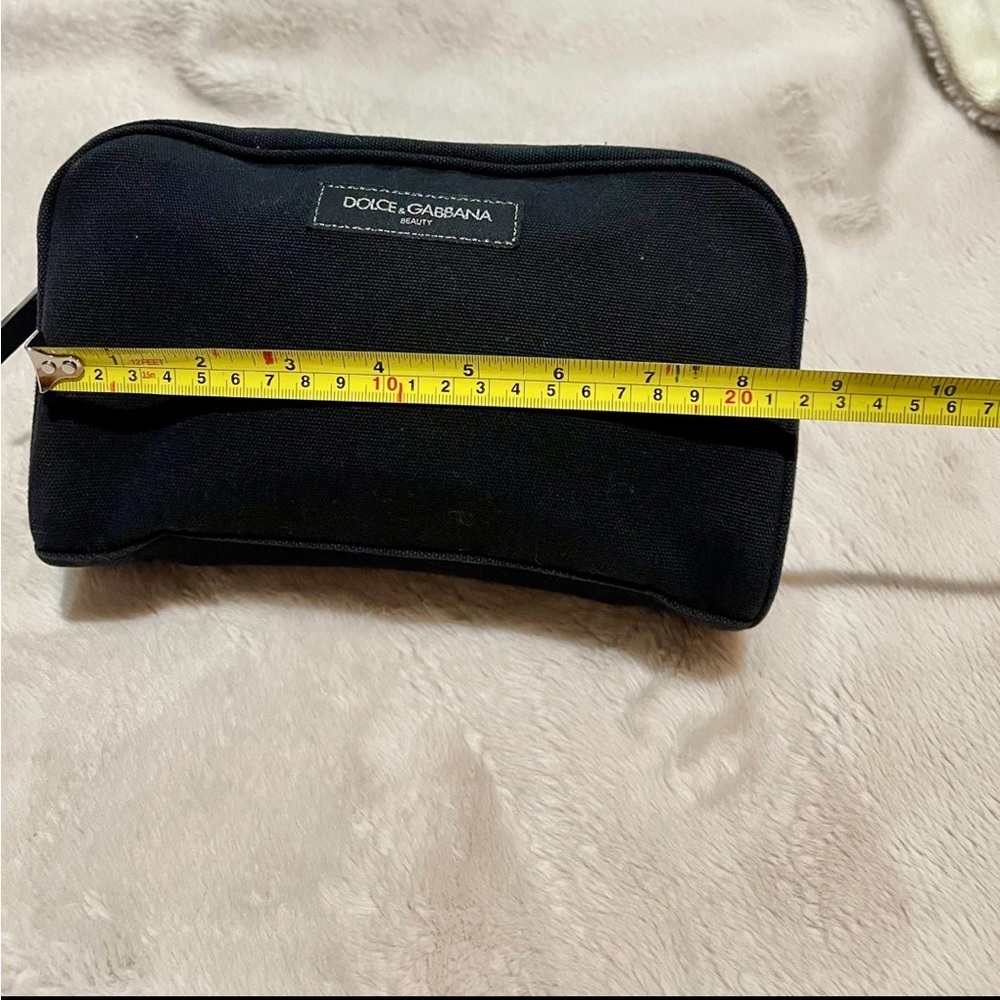 Dolce & Gabbana Black Mini Zipper Beauty Bag or cluctch color black zipper.